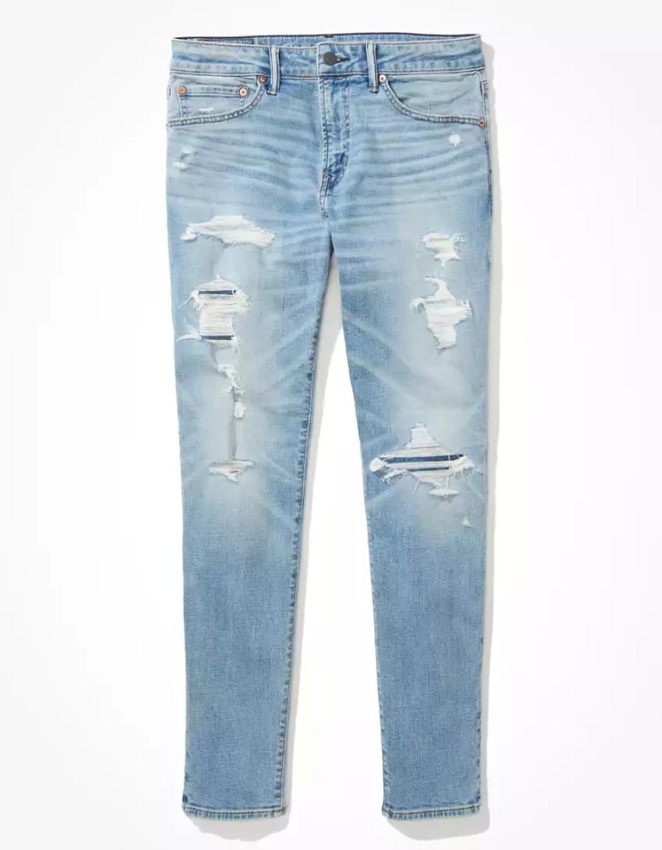 Jean American Eagle AE AirFlexPatched Athlétiques Fit Multicolore Homme | WZC-08991822